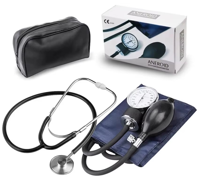 Blood Pressure Monitor - Upper Arm Blood Pressure Gauge, Household-Style Manual with Zipper Bag Blood Pressure Stethoscope
